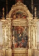 COSTA, Lorenzo Madonna and Saints dg oil on canvas